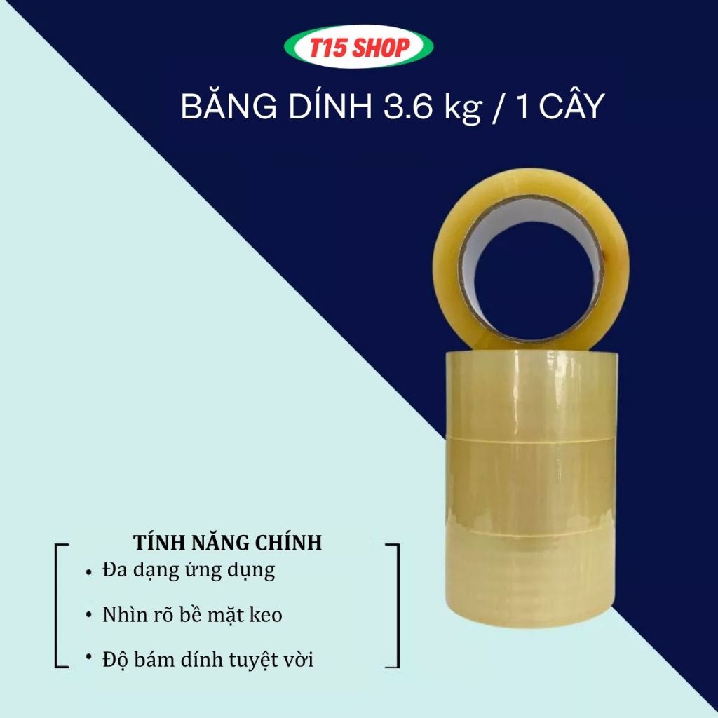 COMBO 6 ม้วน - 3.6KG ADHESIVE TAPE - 6 ม้วน SUPER STICKY, SUPER SAVING!