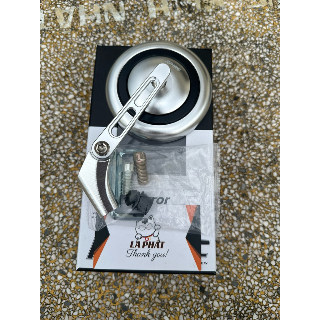 กระจกมองข้าง H2C E2 Round 2line (CNC Aluminium) (กระจกขาวใหญ่) (มาตรฐาน)