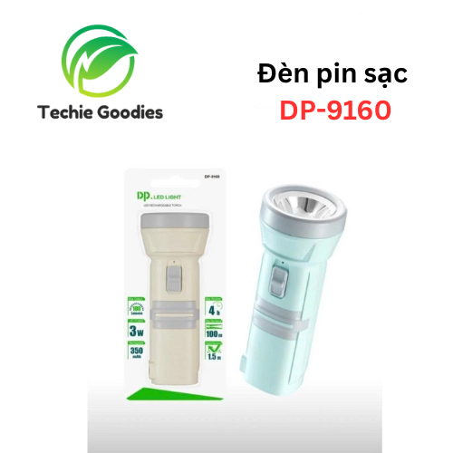 DP ไฟฉายมือถือสว่างเป็นพิเศษ (DP-9160) - ไฟฉายแบบชาร์จไฟ LED มัลติฟังก์ชั่น - แบตเตอรี่แบบชาร์จไฟได้