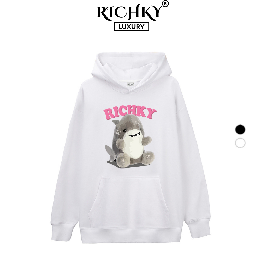 Richky Luxury Premium Baby Shark เสื้อฮู้ดสีชมพู