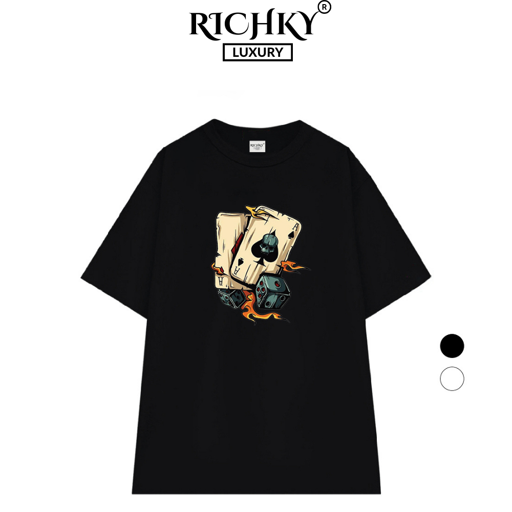 Richky Luxury Premium Tee Two Dice Card Pattern