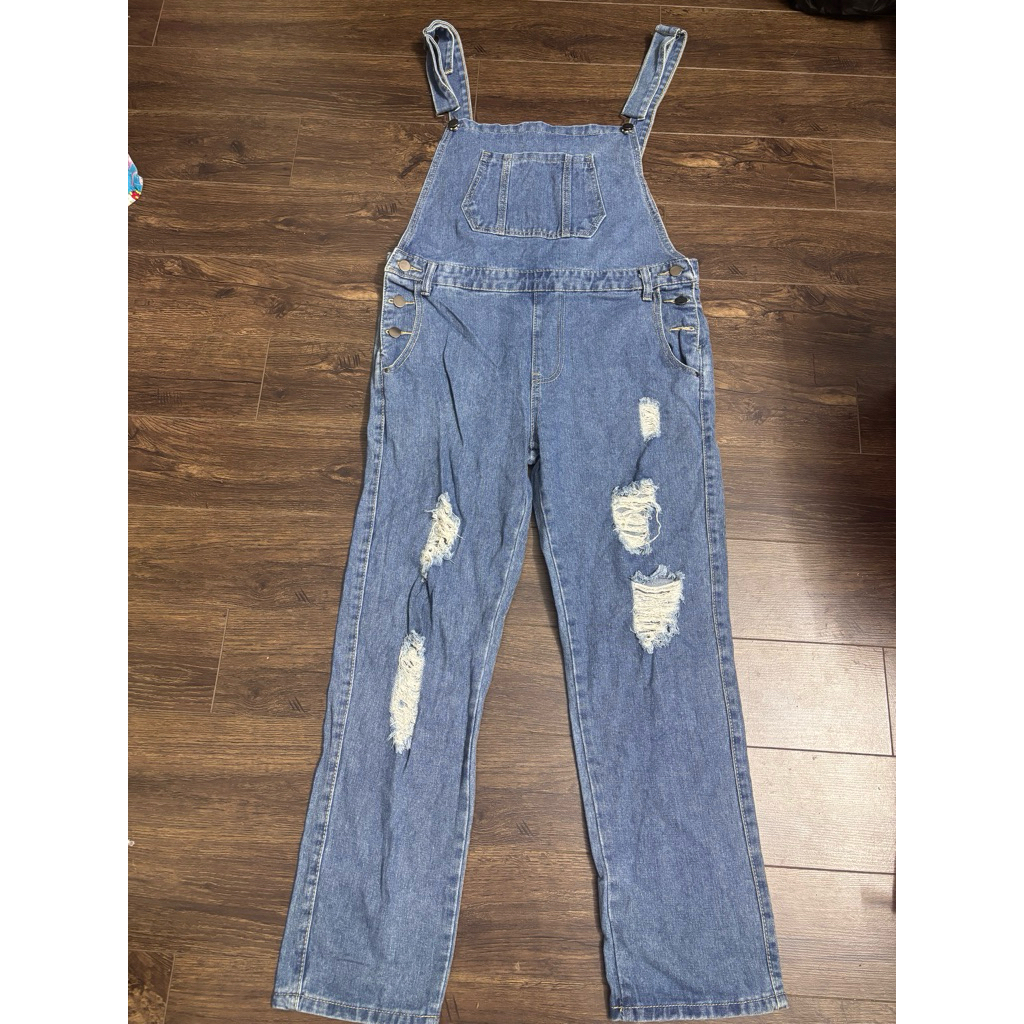 2มือ. จั้มสูทยีนส์ขายาว L. q28