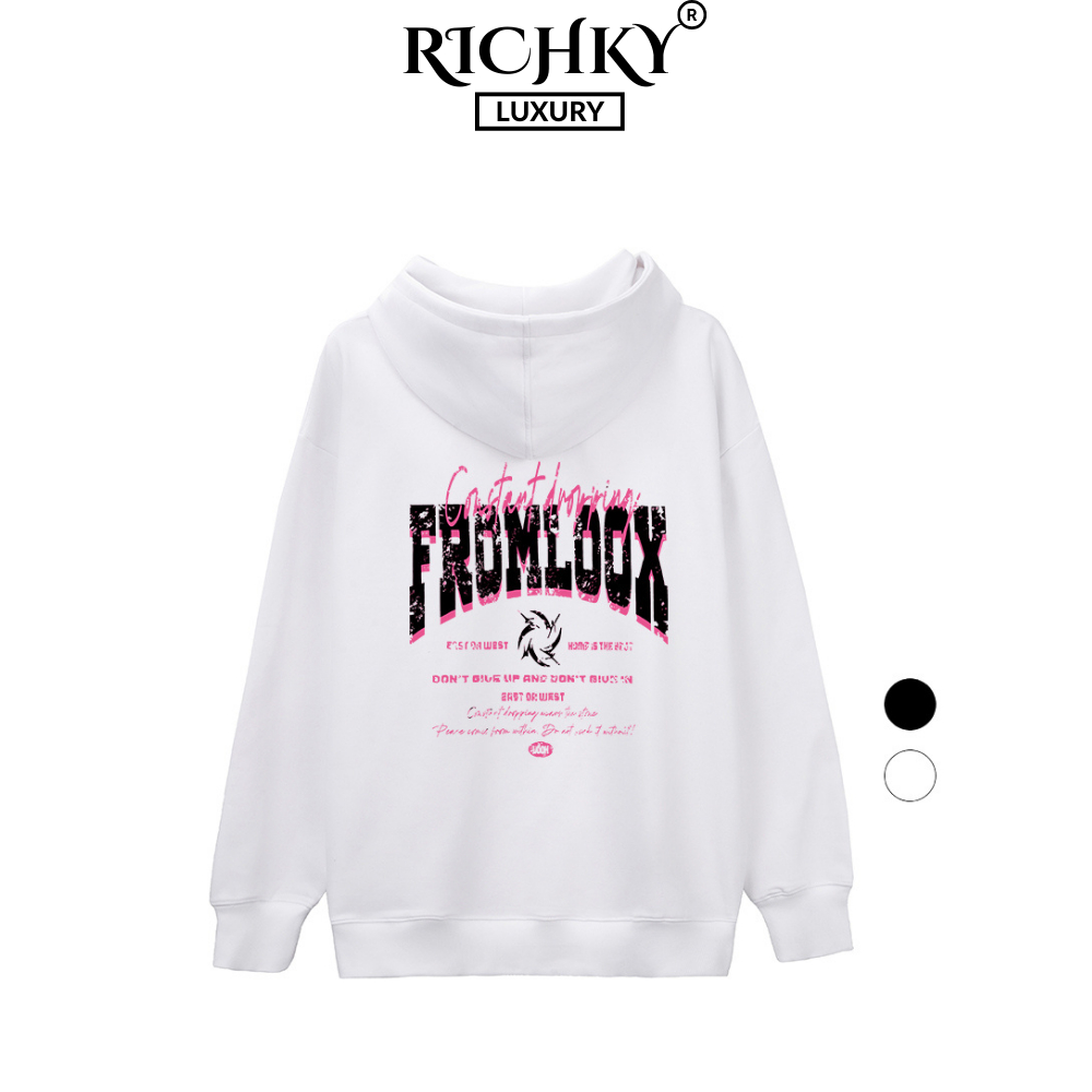 Richky Luxury Premium Hoodie Fromloox สีชมพู Faded สีชมพู Eebel Energy
