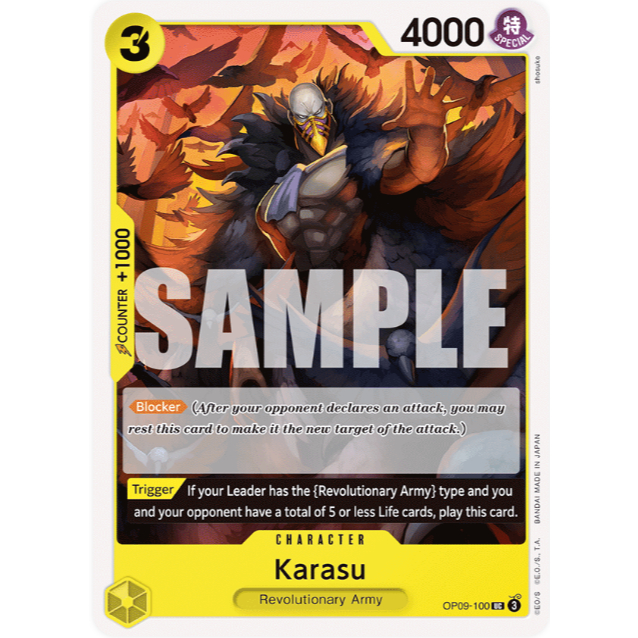 [การ์ดวันพีซ] OP09-100 | UC UC | CHARACTER คาร่าซู