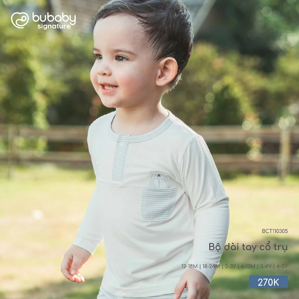 ชุดแขนยาวคอปก Bubaby Jacquard Siro สําหรับเด็กชายและเด็กหญิง BSR110301, BCT110305