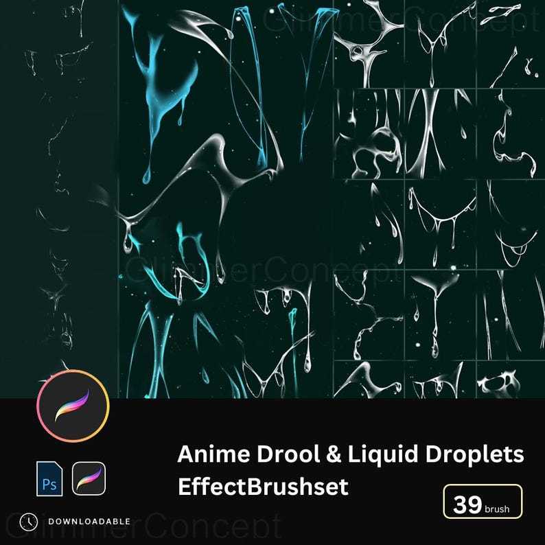 Drool Monster Anime Cartoon Brush Set แปรงทาสีมือ - Brush Procreate & Photoshop