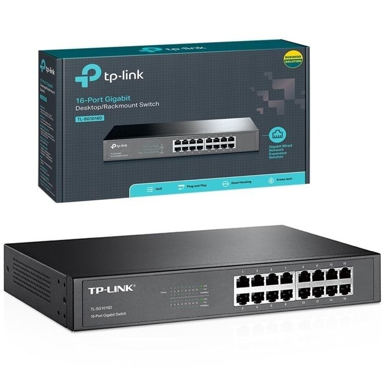 TP-LINK SG1016D 16-port Gigabit Desktop/Rackmount Switch