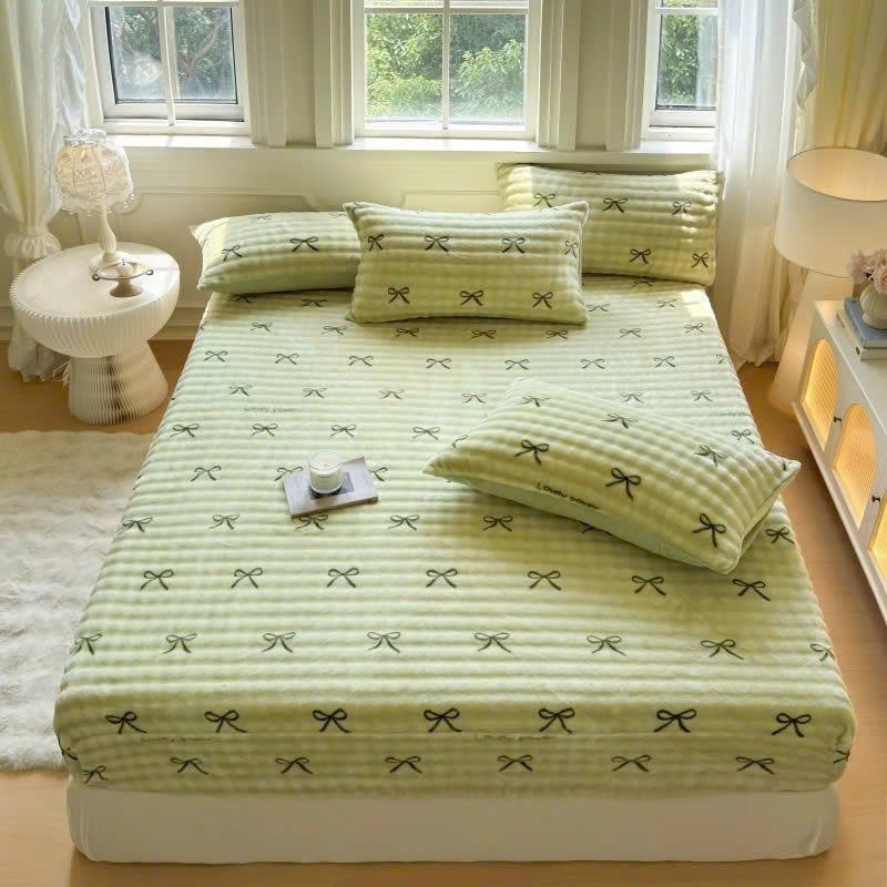 HOAILEE1 ผ้าปูที่นอนกํามะหยี่นม 5d พรีเมี่ยม ผ้าปูที่นอนสักหลาดกํามะหยี่ พร้อมผ้าคลุมที่นอนทุกขนาด m