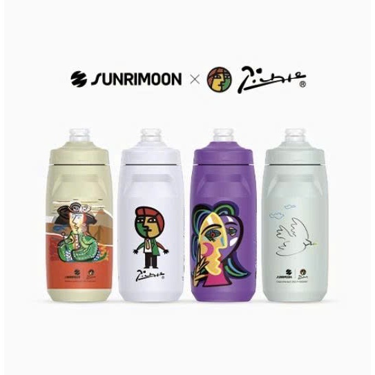 ขวดน้ำกีฬาจักรยานของแท้ Sunrimoon – ขวดทำจากพลาสติก PP5 ฝาและจุกทำจากซิลิโคนมาตรฐานปลอดภัย