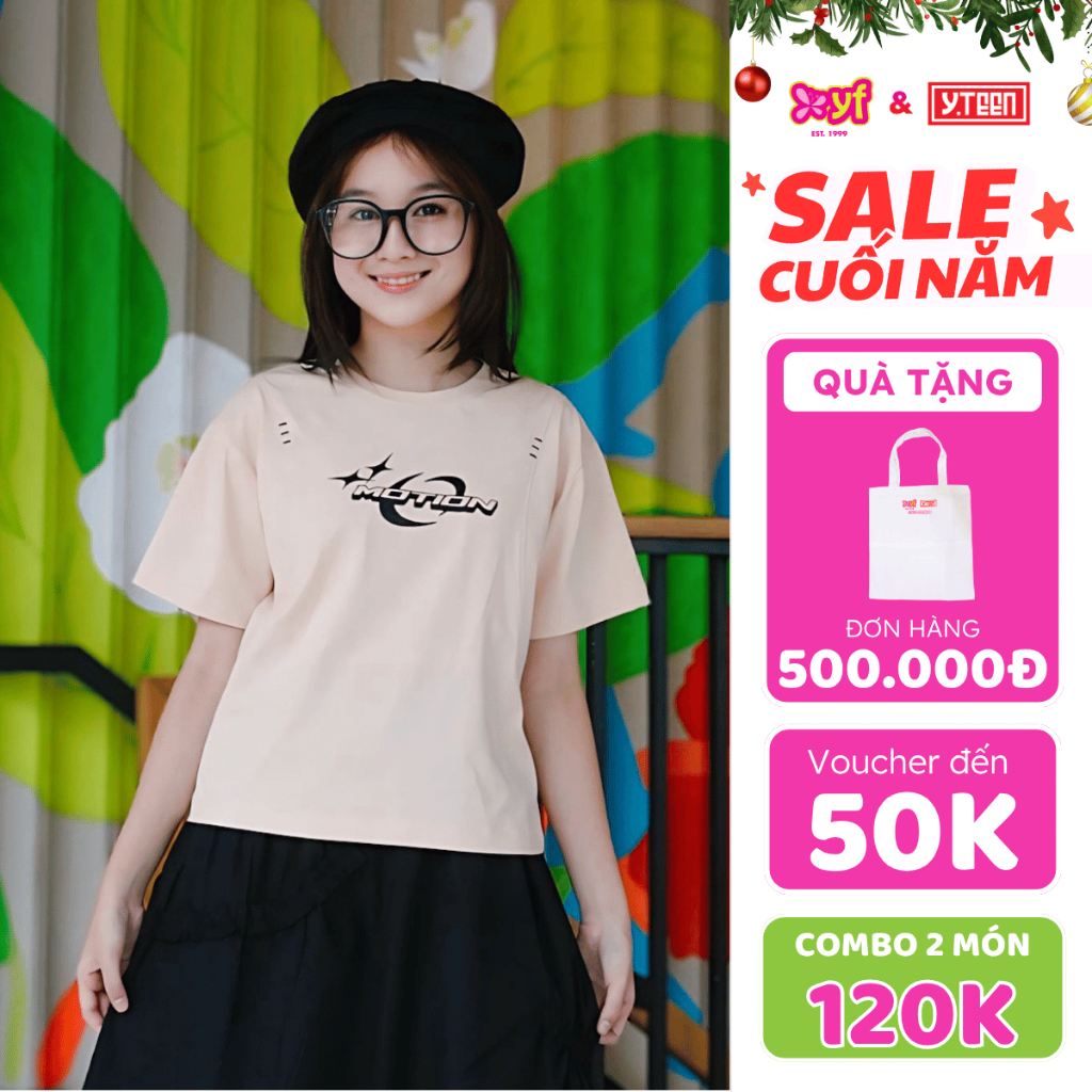 YTEEN เสื้อยืดแขนสั้นเด็กผู้หญิง จาก 35-62 KG ผ้าคอตตอน 100% EAX048-4