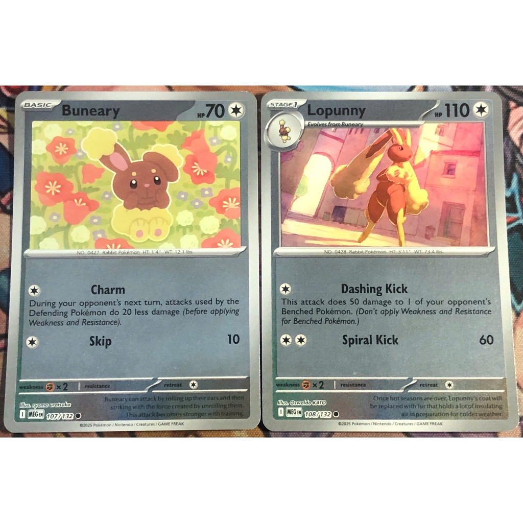 [KW2 Pokemon] [EN] Combo 2 การ์ด Lopunny 108/132 บุญ 107/132 - MEGEN