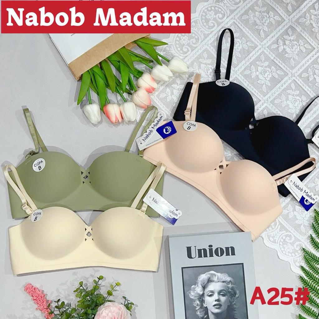 ชุด 3 ชิ้น Soft ไร้ขอบ คอนซีลเลอร์ No-Line Latex Bras - เสื้อชั้นในแนวนอนประณีต - A225 Middle Filled
