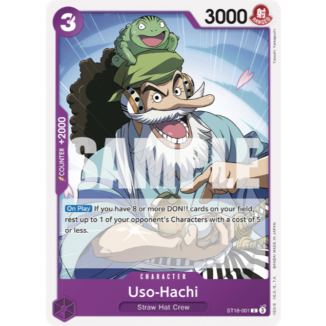 [การ์ดวันพีซ] ST18-001 | ซี | CHARACTER Uso-Hachi