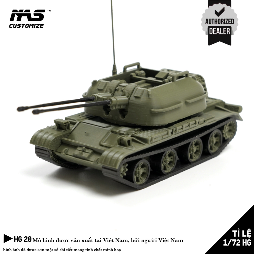 [NAS] รถถัง HG Russian รุ่น ZSU-57-2 สเกล 1/72. โมเดลประกอบถังรัสเซีย ZSU-57-2 สเกล 1:72 HG