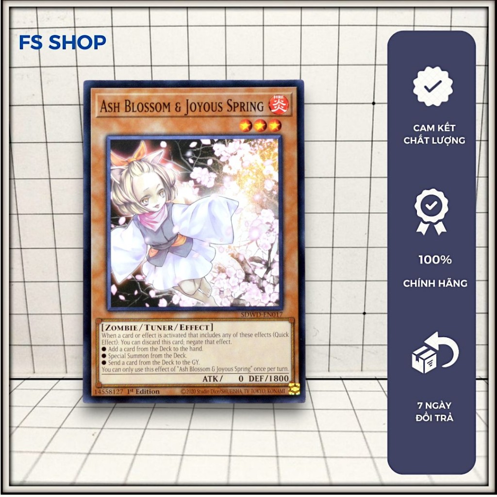 [FS Shop] การ์ด yugioh ของแท้ Ash Blossom & Joyous Spring – Common