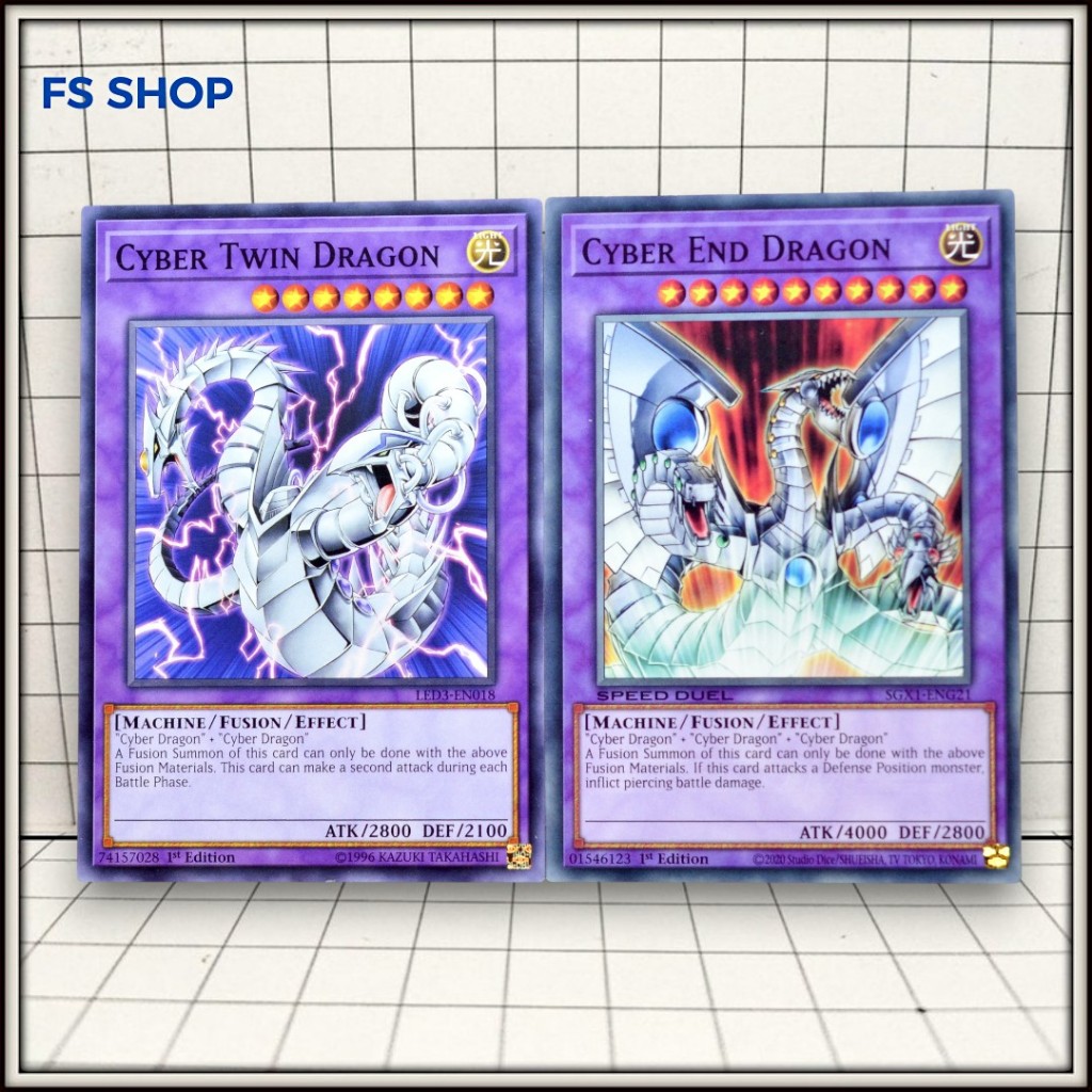 [FS Shop] การ์ด Yugioh ของแท้ Cyber Twin & Cyber End Dragon - ทั่วไป