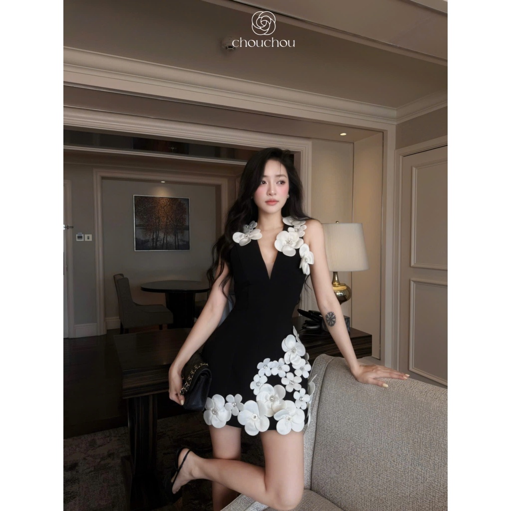 ChouChou V-NECK FLOWER DRESS ChouChou