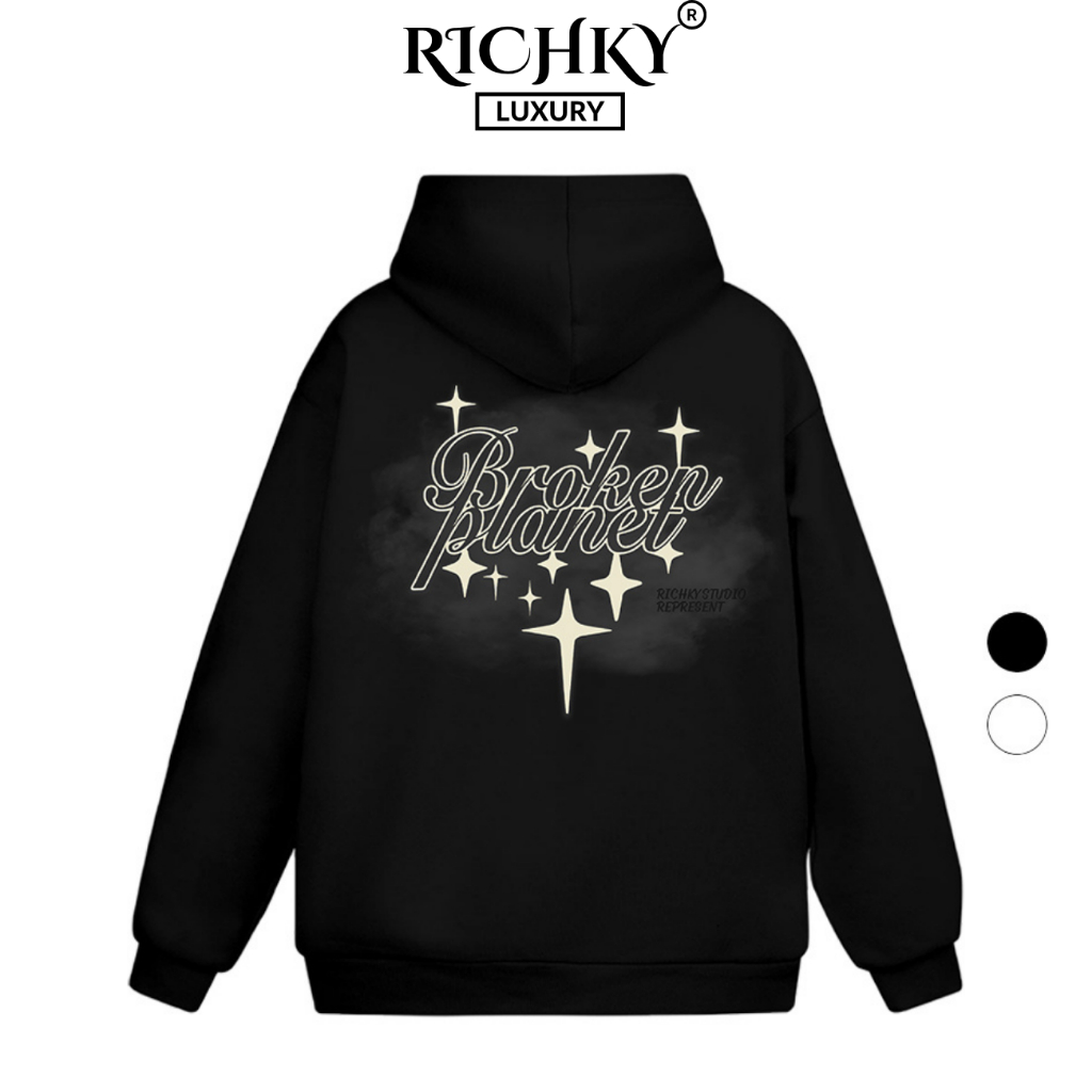 Richky Luxury Premium Hoodie Broken Planet Starry Scrip Graphic