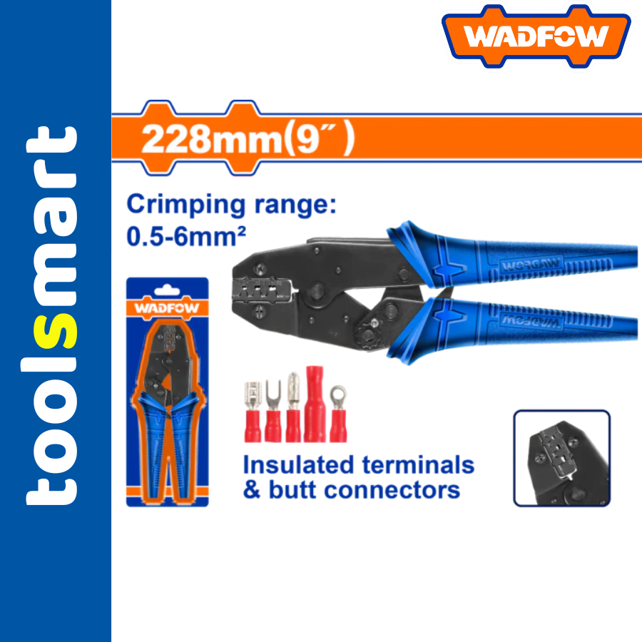 คีมกด Cos 0.5-6mm2 228mm(9") WADFOW WCP3609 (เครื่องมือ)