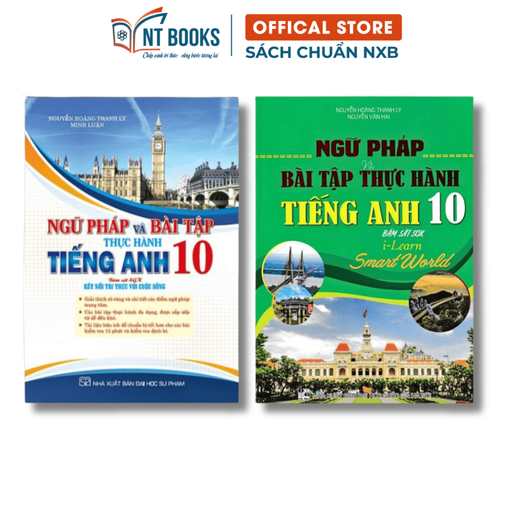 หนังสือ - คอมโบ 2 เล่ม ไวยากรณ์และฝึกแบบฝึกหัดภาษาอังกฤษชั้นประถมศึกษาปีที่ 10 (ติดตาม KNTT และ I Le