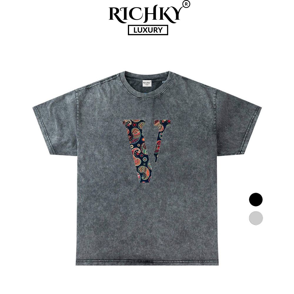 Wash Richky Premium V-Pattern Paisley Mid Tee