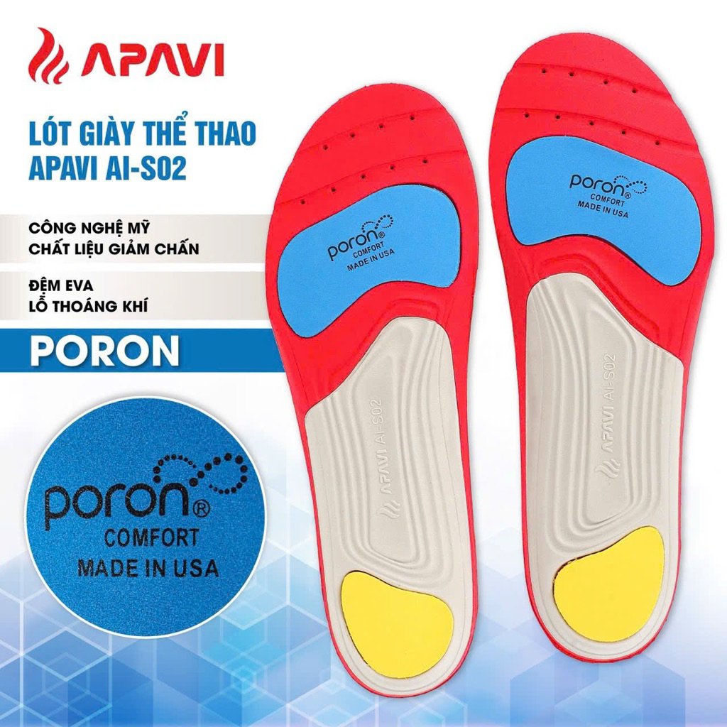 Apavi AI-S01,S01 Pro,S02,Poron พื้นรองเท้ากีฬาพร้อมเทคโนโลยีอเมริกัน