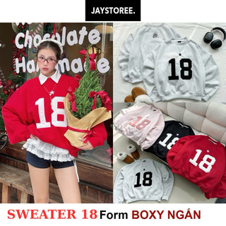 18 Eighteen loose form Boxy Top Unisex sweater for Men and Women JAYSTOREE Brand sweatshirt