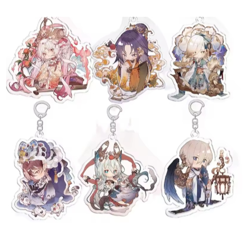 พวงกุญแจอะนิเมะเกม Onmyoji – ตัวการ์ตูน Asura, Yamata no Orochi, Ootengu