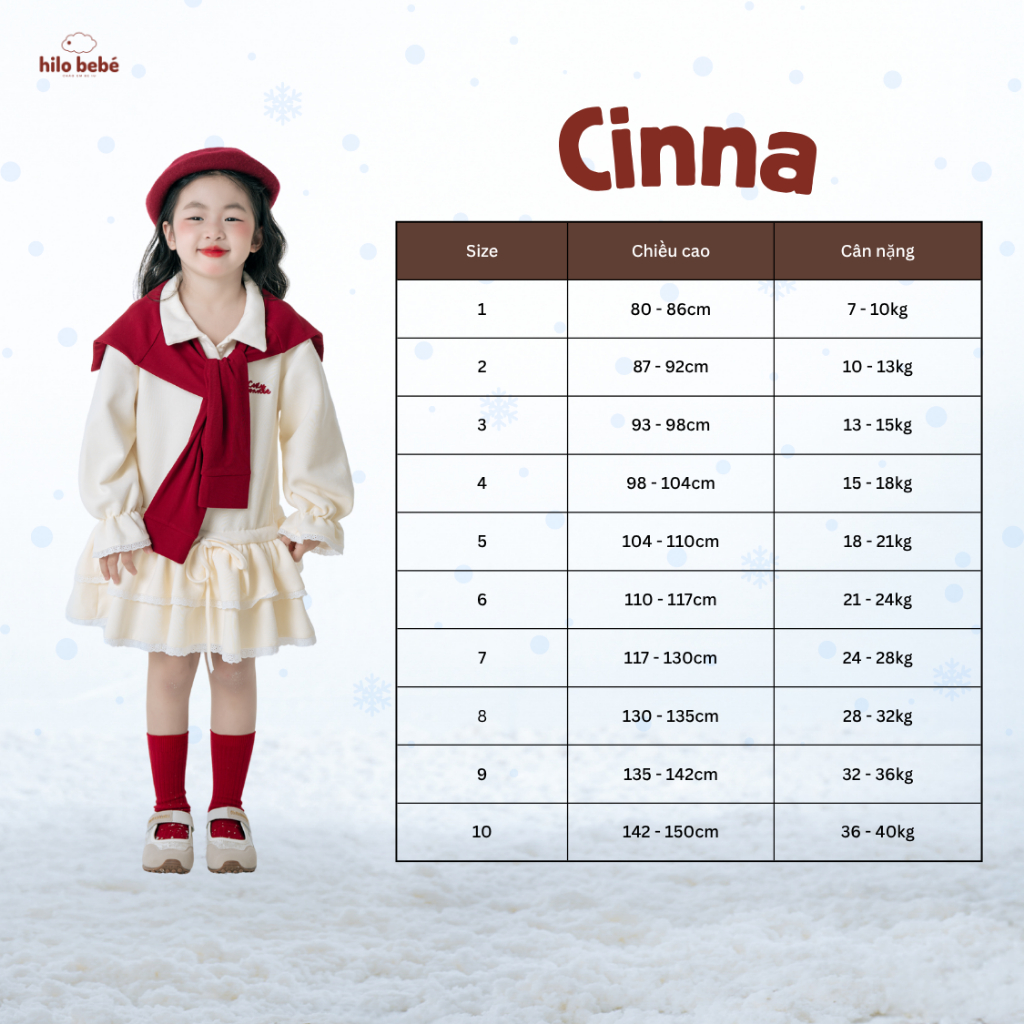 [HILO BEBÉ] CINNAMON WINTER FLUFFED DRESS