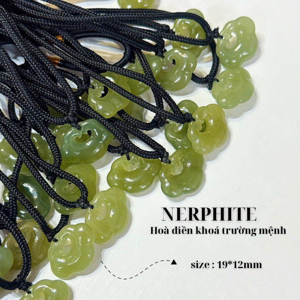 สร้อยคอล็อคโชคชะตายาวหยก Hoa Dien สวยงาม