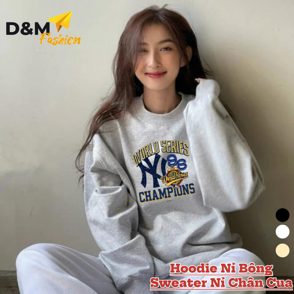 [PREMIUM ] เสื้อฮู้ด/สเวตเตอร์ NY Champion UNISEX,ผ้าสักหลาดผ้าฝ้าย/ผ้าสักหลาดขาปู 360gsm, ไม่มี Ruf