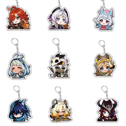 พวงกุญแจ Genshin Impact น่ารัก – Mavika, Cintali, Orron, Chasca, Xinne, Kinich, Mualani; อะคริลิค