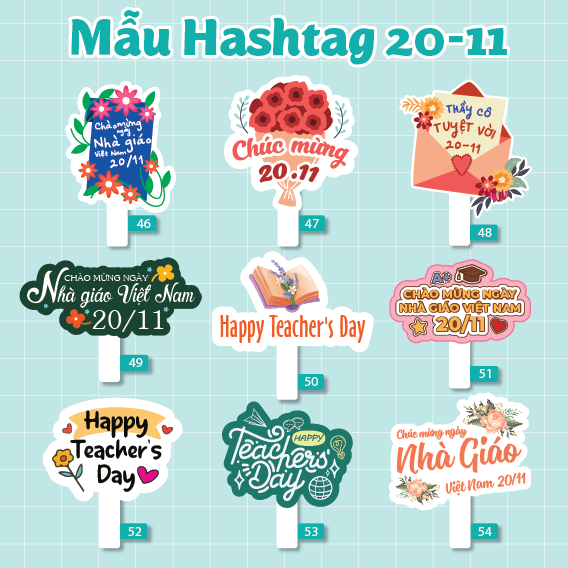Hashtag พฤศจิกายน 20 ปี - Hashtag วันครูเวียดนาม – พิมพ์บน Demand – Hai Kim