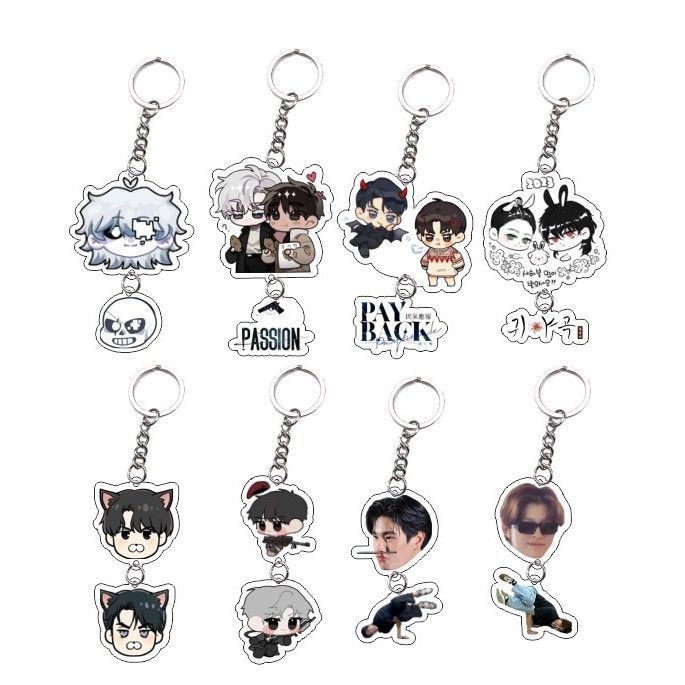 Manhwa Payback น่ารัก พวงกุญแจพวงกุญแจ 2 ชิ้น ร้าน nlp สําหรับตกแต่งกระเป๋านักเรียน