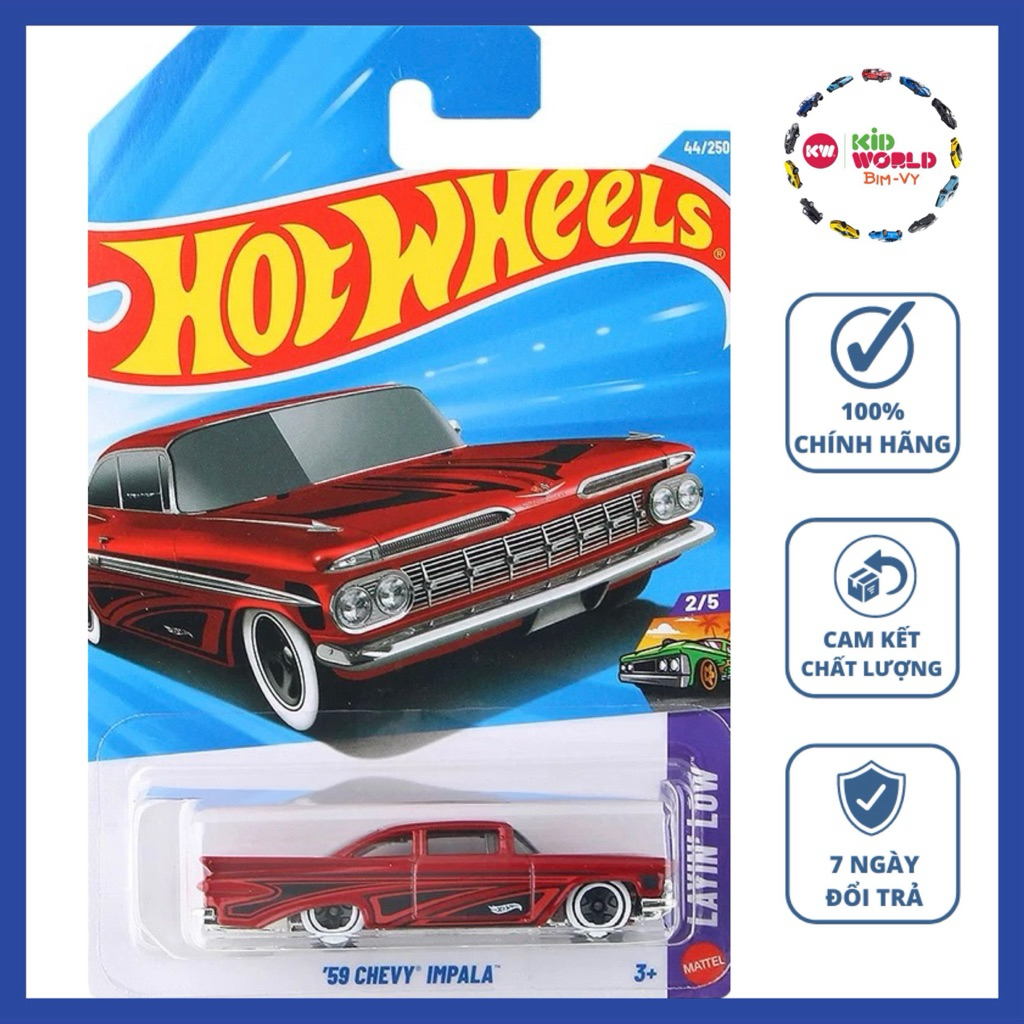 Hot Wheels basic 59 Chevy Impala JJJ15 รถโมเดล