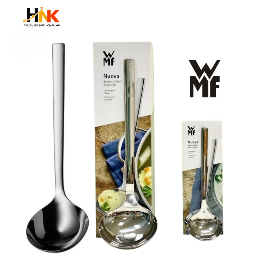 WMF ทัพพีซุป Nouva 18 ซม., 29 ซม., ช้อนซุปสแตนเลส Cromamagan - เยอรมันในประเทศ