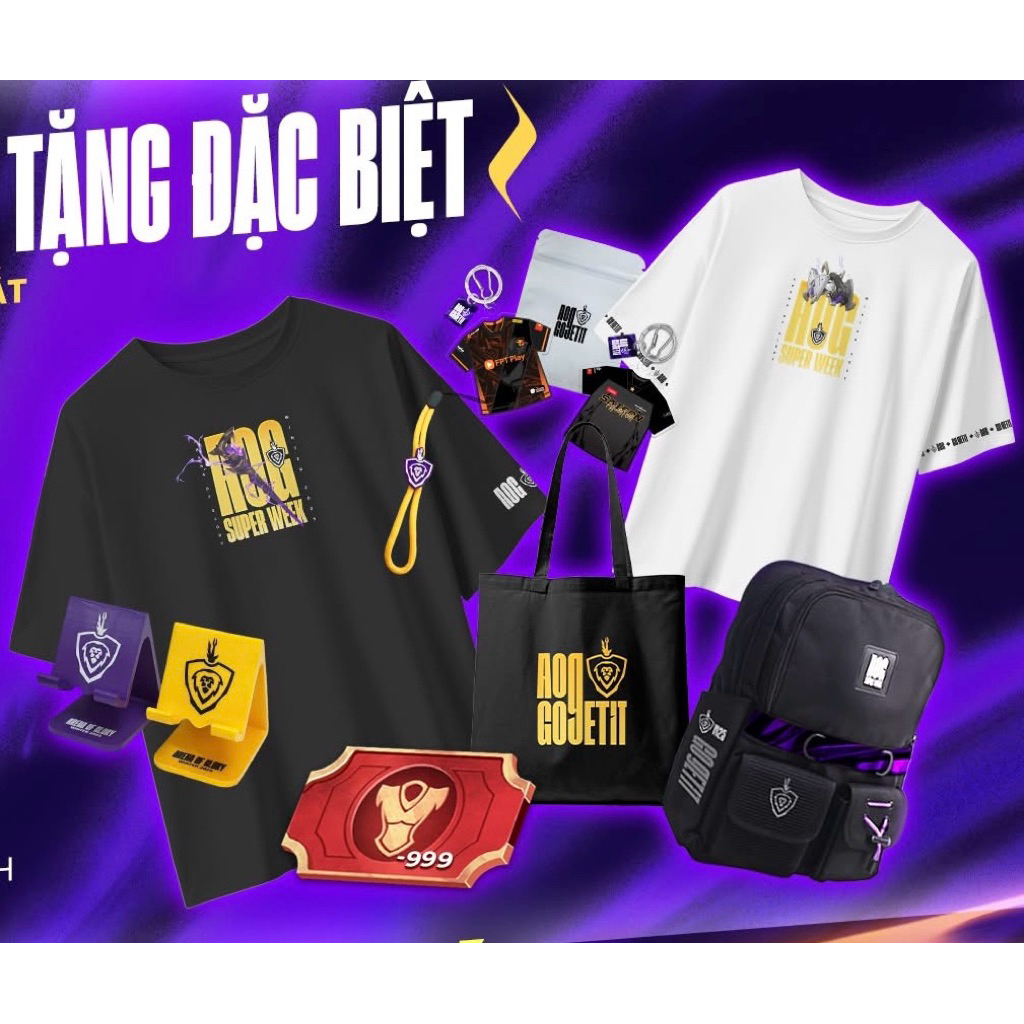 AOG Lien Quan Mobile Arena of Fame Winter 2025 เสื้อยืดสีขาว/ดํา โดย Garena