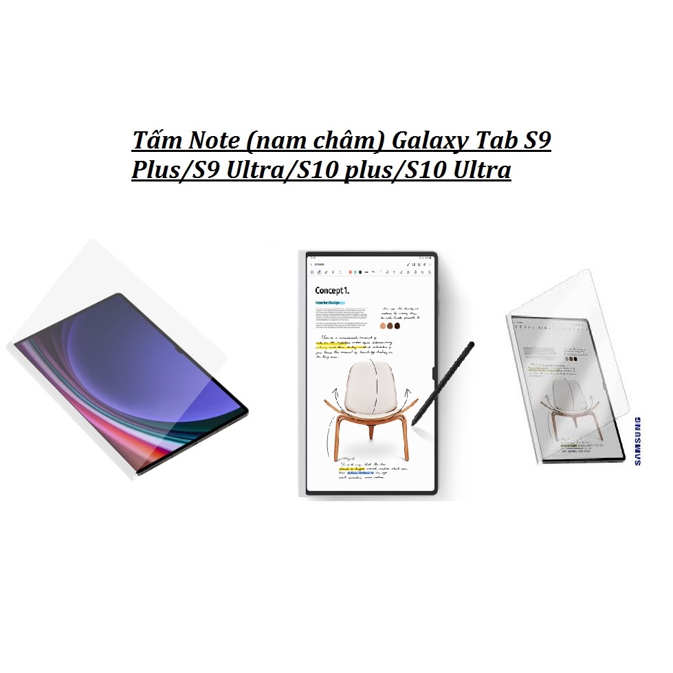 หน้าจอ NotePaper สําหรับ Galaxy Tab S9 Plus/S10 plus/S9 ultra/S10 ของแท้พิเศษ