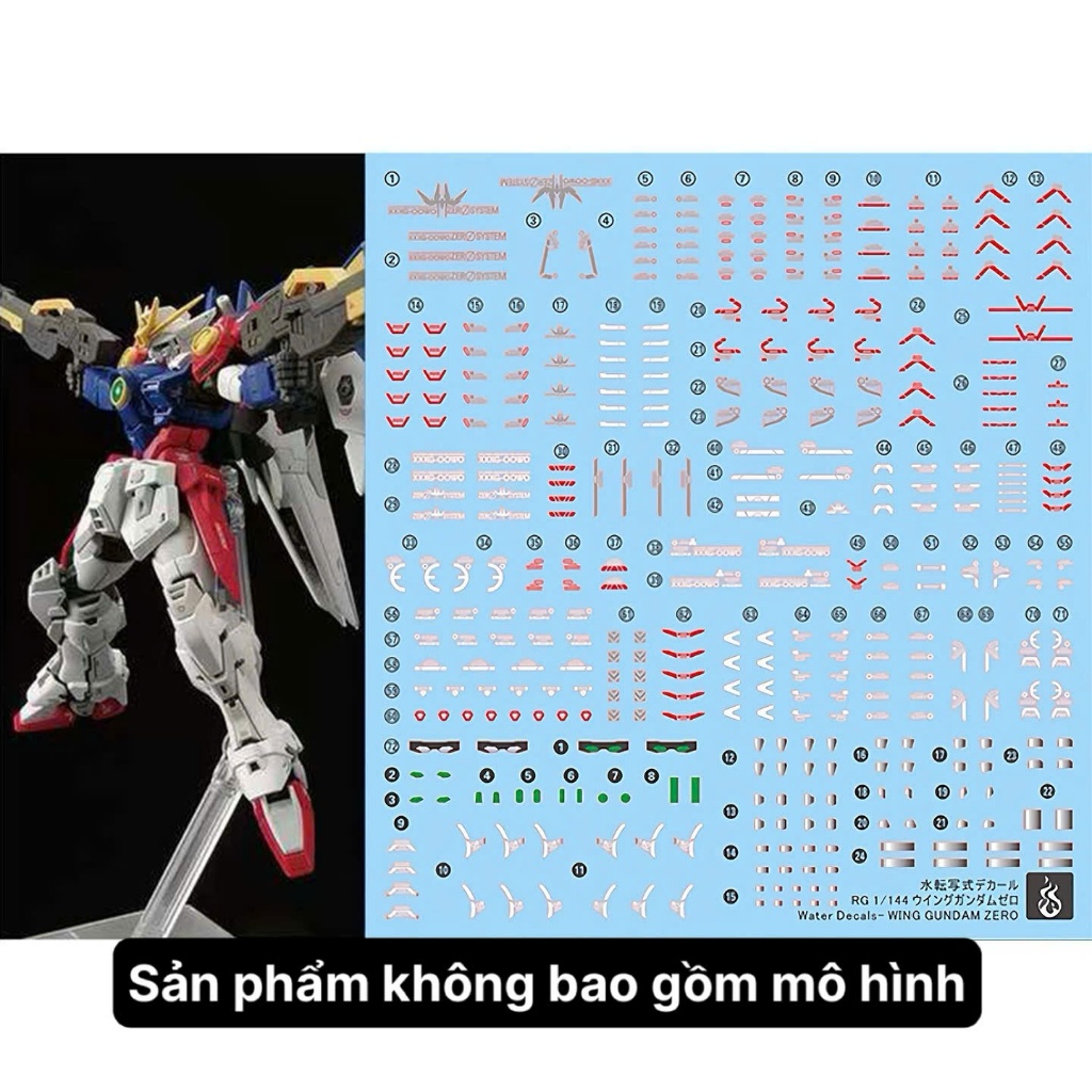 [Ghost] RG Wing Gundam Zero Model Water Decal/Decal
