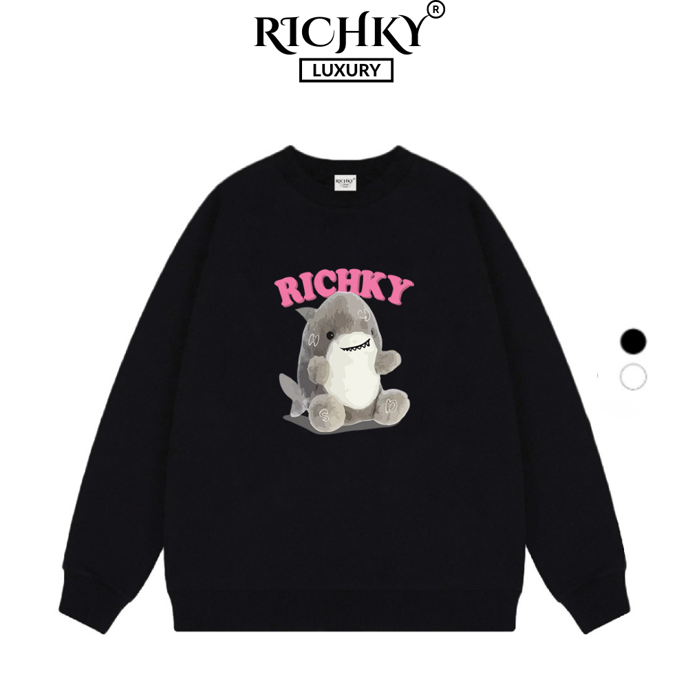 Richky Luxury Premium Baby Shark เสื้อสเวตเตอร์สีชมพู