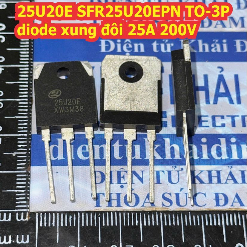 2pcs 25U20E SFR25U20EPN TO-3P double pulse ไดโอด 25A 200V kde0796
