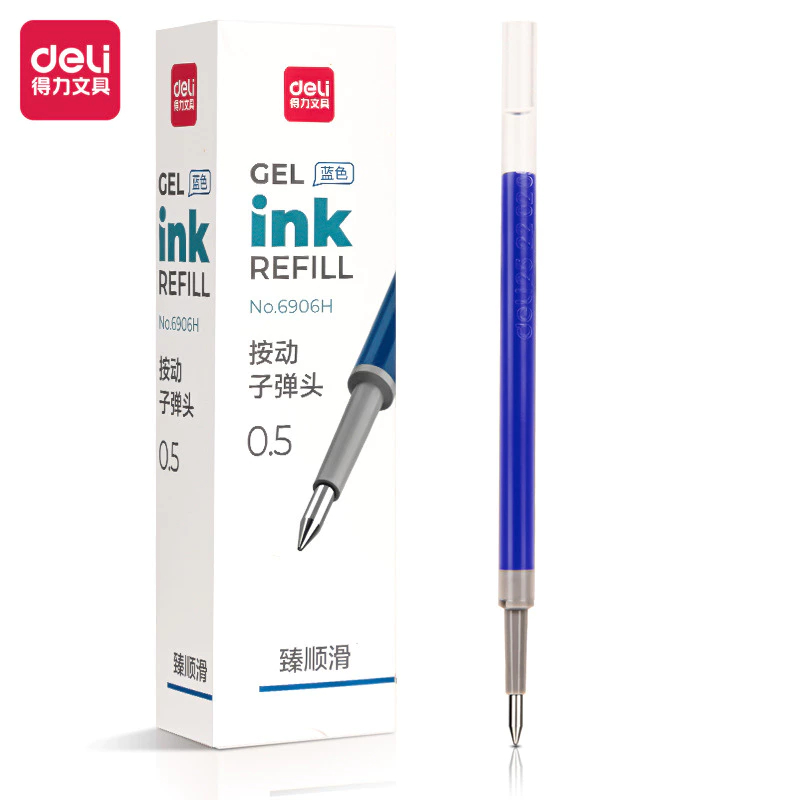 Combo 10/20/40/60 Deli Gel Ink ปากกาเติม 6906H 0.5 nib สําหรับปากกากด A575 A057B S01 S08