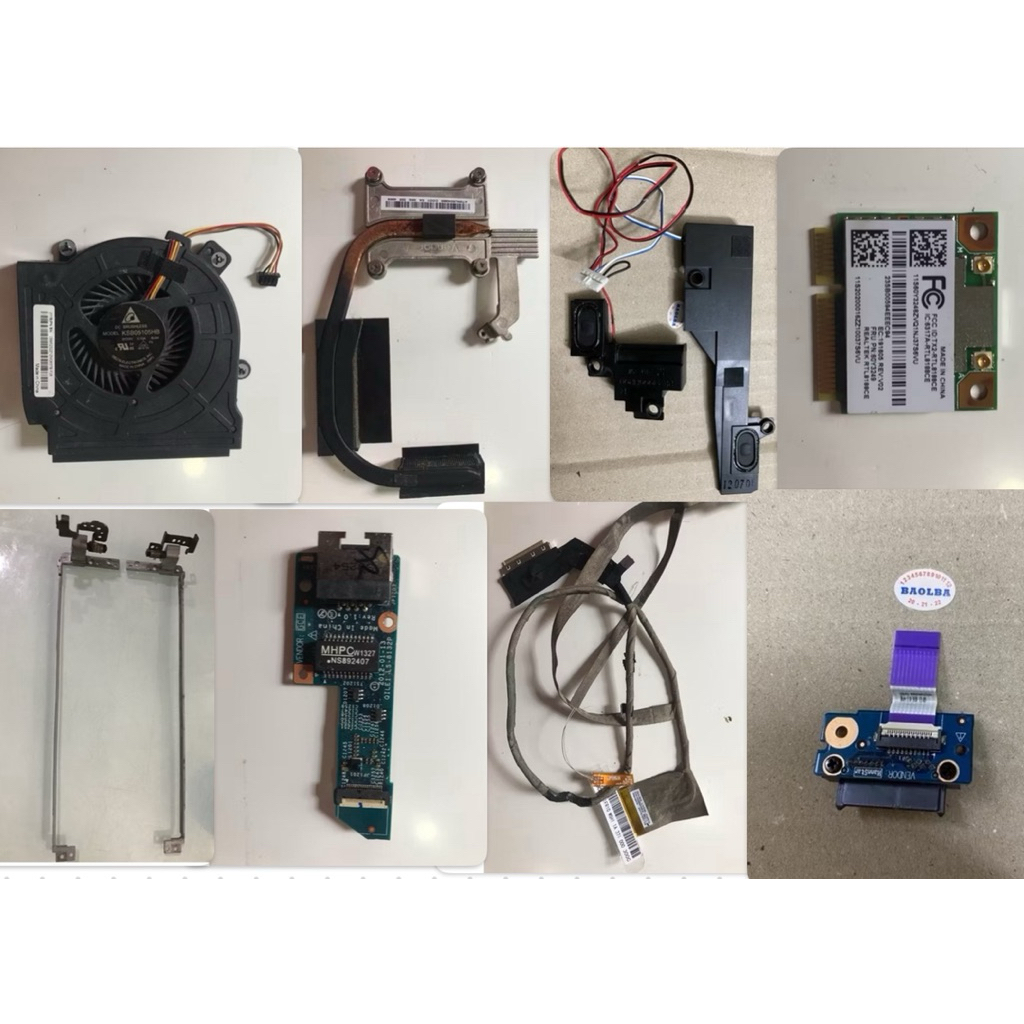 ส่วนประกอบแล็ปท็อป Thinkpad E530 E530c - สายลําโพงพัดลมระบายความร้อน บานพับหน้าจอ LCD - พอร์ต lan บอ