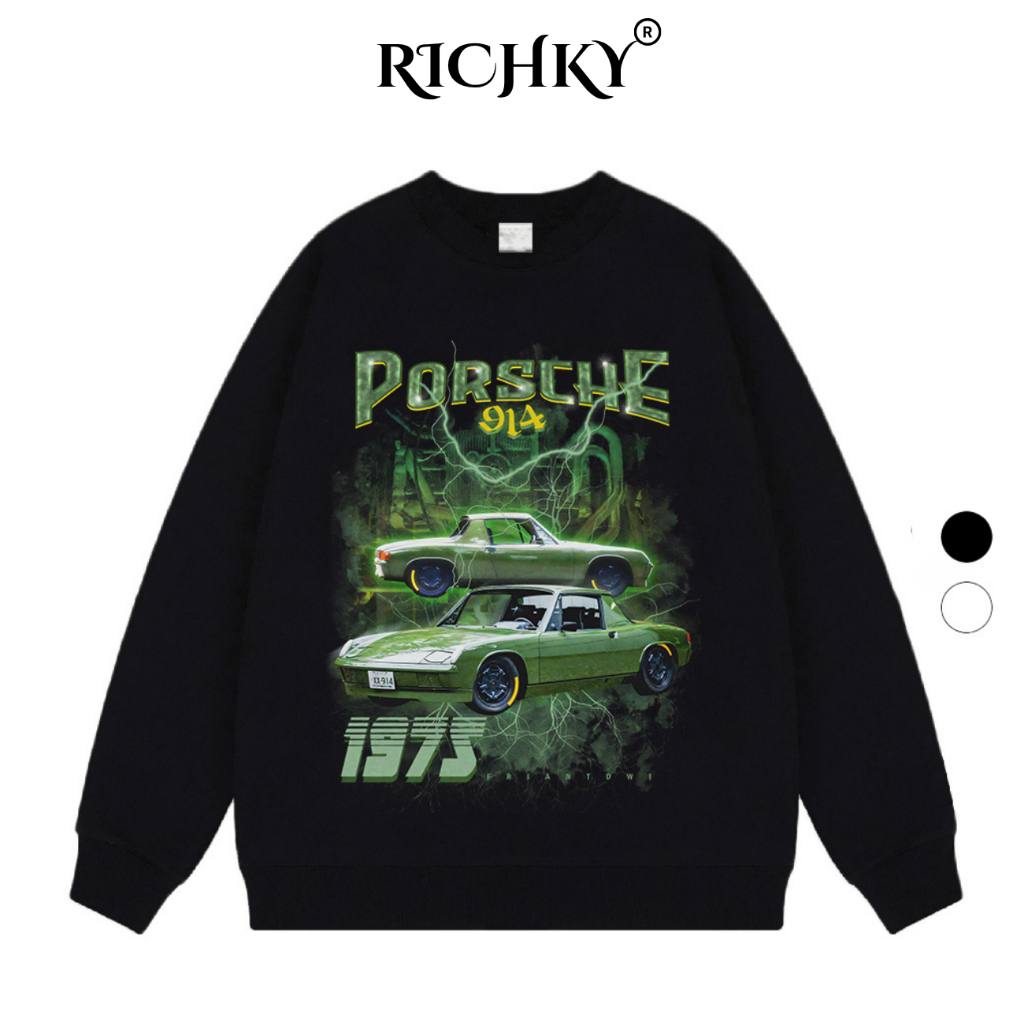 Richky Luxury Premium Sweater Porsche 914 1973 Retro Vintage Green
