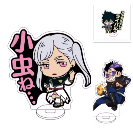 โมเดลยืนอนิเมะ Black Clover 10CM – ตัวละคร Asta/Yuno Grinbellor/Noelle Silva น่ารัก ของตกแต่งโต๊ะทํา