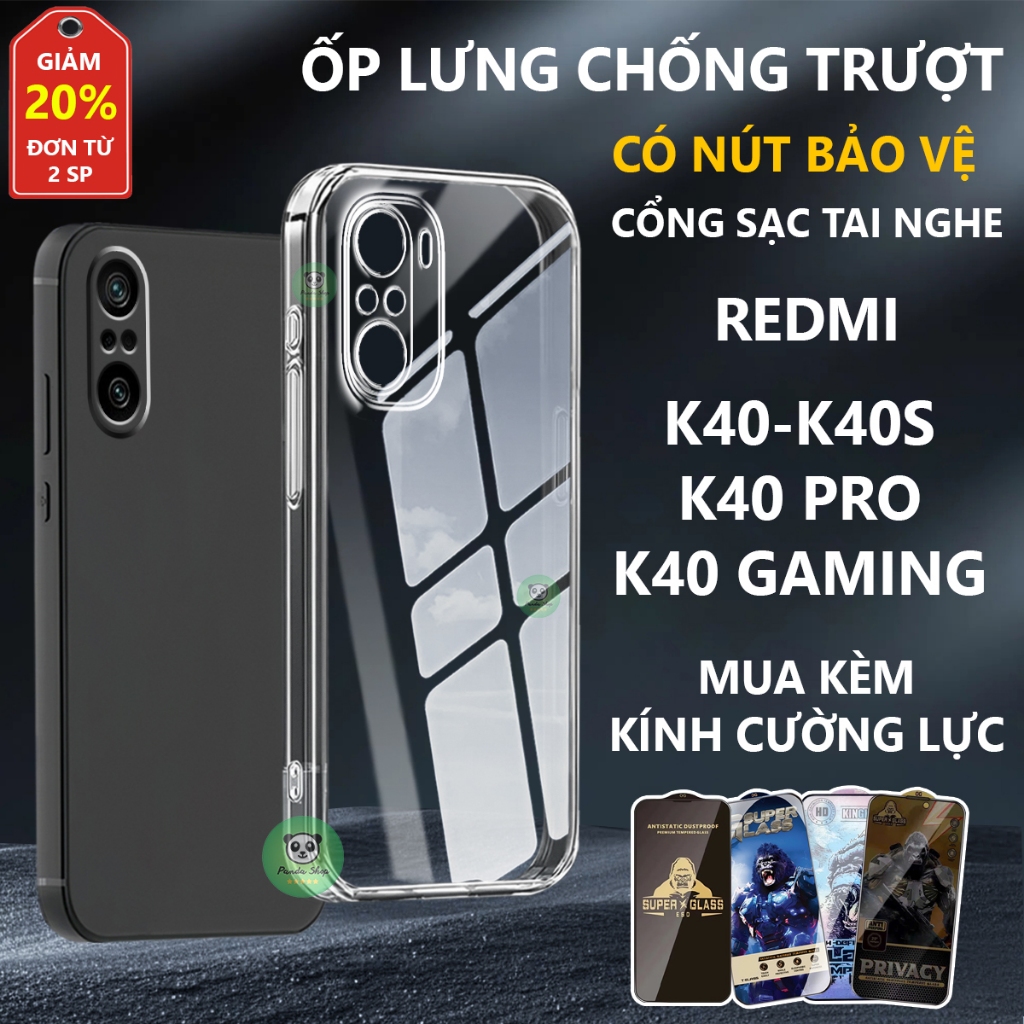เคสใส Redmi K40 / K40 PRO /K40S /K40 GAMING กันลื่น ปกป้องพอร์ตชาร์จ - Panda
