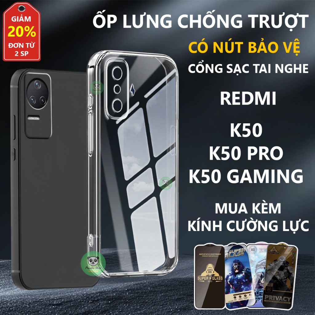 Redmi K50 / K50 PRO /K50 GAMING เคสใส กันลื่น ป้องกันพอร์ตชาร์จ - Panda