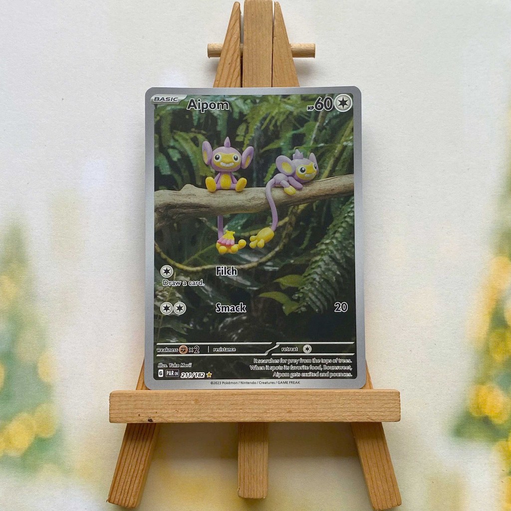 การ์ดโปเกมอน Aipom 21/182 - ภาพประกอบ Paradox Rift การ์ดอ๊อดภาษาอังกฤษหายาก