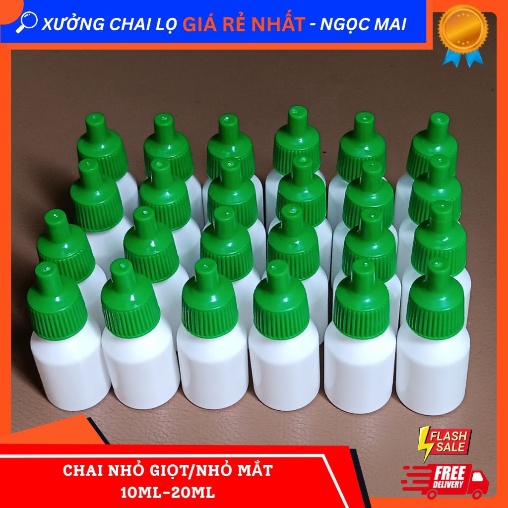 [COMBO of 100 20 ML DROP BOTTLES] EYE DROPS, SOLUTION, COSMETIC BOTTLES