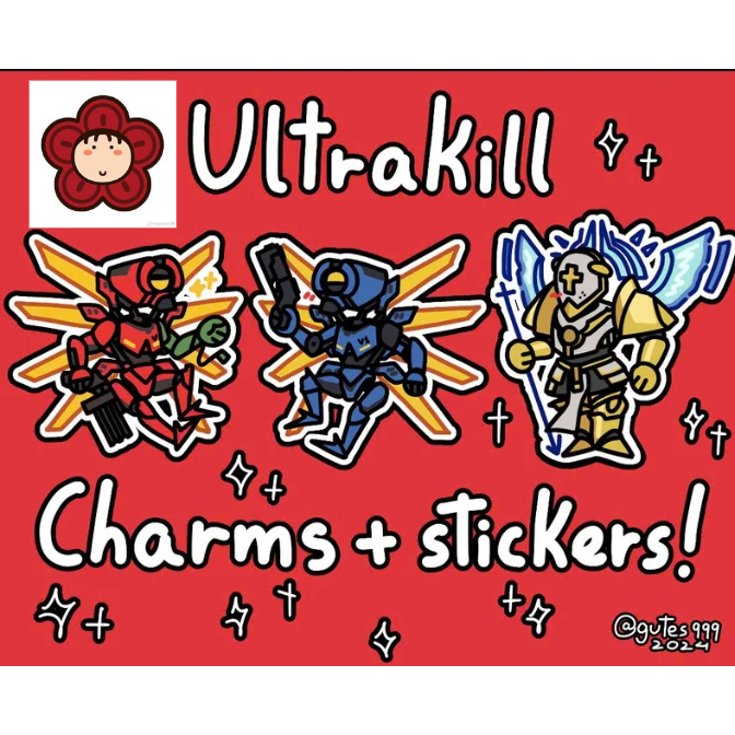 พวงกุญแจและสติ๊กเกอร์ ULTRAKILL v1, v2, Gabriel